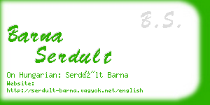 barna serdult business card